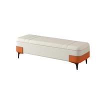 ATMRC Poggiapiedi Sgabello da letto all'estremità del letto Sgabello for cambiare le scarpe for la casa Sgabello portaoggetti con contenitore for soggiorno Sgabello creativo Ingresso(Blanc)