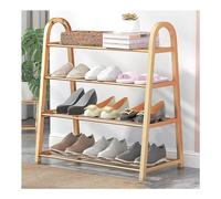 ATMRC Scarpiere Scarpiera a 4 livelli, organizer for scarpe in tubo d'acciaio resistente, ripiano for scarpe autoportante for armadio, ripiano for scarpe da corridoio Soggiorno(Gold)