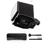 ATN3600LE - Puntina di ricambio per giradischi Audio-Technica AT-LP60 e AT-LP60X, con punta da 06 mm e 3 spazzole per la pulizia, ideale per ascoltare dischi in vinile per sessioni (pennino nero)