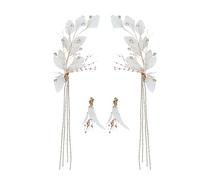 ATNCKS Pettini per capelli in metallo dorato con perle di cristallo gioielli diademi de Noiva copricapo gioielli per capelli da sposa accessori per capelli da donna