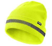 ATNKE Berretti Riflettenti Cappello Invernale Lavorato a Maglia Termico ad Alta visibilità di Sicurezza con Striscia Riflettente Adatto per Sport da Lavoro all'aperto