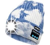 ATNKE Berretto Bluetooth con LED Illuminato, USB Ricaricabile Wireless Musicale Cappello Corsa Ultra Bright 4 LED Impermeabile Lampada per Sci Escursionismo Campeggio Ciclismo