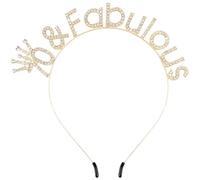 Atoden Decorazioni per il 70° compleanno Corona 70° compleanno 70 e favoloso diadema 70 fasce per capelli Settanta Regina Corona Regali per donne di 70 anni Oro