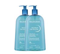 Atoderm Gel Doccia | Pulisce in delicatezza, ammorbidisce e protegge | ottima tolleranza | Colore bluastro naturale texture | Gel schiumogeno | Prodotto in Francia | Set di 2 x 1 L