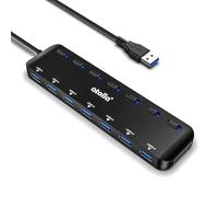 atolla Hub USB 3.0, 7 Puertos Multi USB 3.0 SuperSpeed 5Gbs, Adaptador USB con 7 Interruptores e Indicadores Individuales Compatible con Windows, Mac OS, Linux y Otros Sistemas operativos