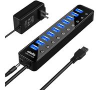 ATOLLA USB 3.0 Hub Alimentato, 10 porte USB 3.0 Data Hub
