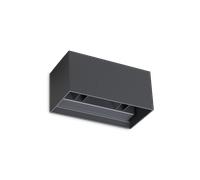Applique Da Parete Contemporaneo Atom Alluminio Nero Led 25W 3000K Ip54