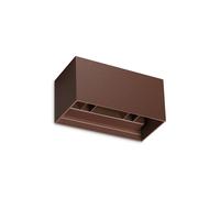 Applique Da Parete Contemporaneo Atom Alluminio Coffee Led 25W 3000K Ip54