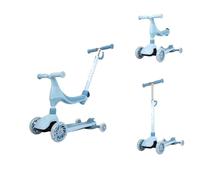 ATOM - Monopattino Evolve 4 in 1 per bambini, dalla Bobble Bike alla maniglia del genitore al monopattino Tilt-to-Steer Move N Groove a Mini Cruiser | Manico regolabile e altezza del sedile |