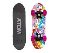 Atom - Skateboard da 43,2 cm, per principianti o professionisti, per bambini e ragazzi, in acero con camion in PP da 7,6 cm, mini cruiser completo, adatto per tutti i bambini dai 5 anni in su