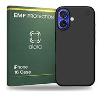 Atom Studios Custodia per iPhone 16 EMF, tecnologia avanzata Alara 5G, compatibile con MagSafe, protezione da cadute da 3 m, sviluppata negli Stati Uniti e 20 brevetti mondiali - Nero
