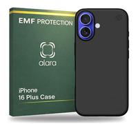 Atom Studios Custodia per iPhone 16 Plus EMF, tecnologia avanzata Alara 5G, compatibile con MagSafe, protezione da cadute da 3 m, sviluppata negli Stati Uniti e 20 brevetti mondiali - Nero