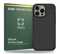 Atom Studios Custodia per iPhone 16 Pro EMF, tecnologia avanzata Alara 5G, compatibile con MagSafe, protezione da cadute da 3 m, sviluppata negli Stati Uniti e 20 brevetti mondiali - Nero