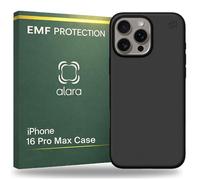 Atom Studios Custodia per iPhone 16 Pro Max EMF, tecnologia avanzata Alara 5G, compatibile con MagSafe, protezione da cadute da 3 m, sviluppata negli Stati Uniti e 20 brevetti mondiali - Nero