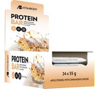 Atombody Protein Bar - 24x55 g - Apfelstrudel white chocolate