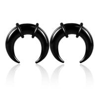 Atomhole Kit di dilatazione per setto nasale in vetro, a forma di C, a ferro di cavallo a forma di bufalo, anelli conici per piercing al naso e all'orecchio, 12G, 8G, 6G, 4G, 2G, 2G, 2 pezzi, 5mm(4G