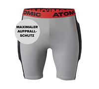 ATOMIC AN5205026XS Live Shield Short, Shorts di Protezione da Sci da Donna/Uomo, Taglia XS, Grigio/Nero