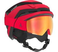 ATOMIC BACKLAND Casco da sci leggero e sicuro, massimo assorbimento degli urti ventilazione Active Aircon, cuscinetti auricolari 3D e sistema regolabile a 360°, circonferenza testa 59-63 cm, rosso, L