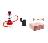 ATOMIC - KIT REGALO - N. 1 NARGHILE' + N. 1 ACCENDINO + N. 1 SCATOLA DA 100 CARBONCINI (ROSSO)