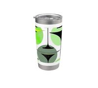 Atomic - Martini ispirati agli anni '50, colore: Grigio, Lime, Verde Bicchiere termico in acciaio inox doppia parete