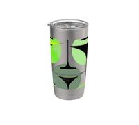 Atomic - Martini ispirati agli anni '50, colore: Grigio, Lime, Verde Bicchiere termico in acciaio inox doppia parete