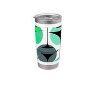 Atomic - Martini ispirati agli anni Cinquanta, colore: grigio, blu acqua Bicchiere termico in acciaio inox doppia parete