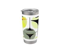 Atomic - Martini ispirati agli anni Cinquanta, colore: grigio, lime, crema Bicchiere termico in acciaio inox doppia parete
