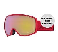 ATOMIC, Maschera da Sci all-Mountain, per Giornate Nuvolose, Compatibili con Occhiali da Vista, Count Stereo Unisex-Adult, Rosso, Large Fit