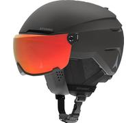 ATOMIC Savor Visor Photo Casco da sci con visiera, nero, taglia S, massimo assorbimento degli urti, sistema di ventilazione Active Aircon, rivestimento a specchio per una visione chiara