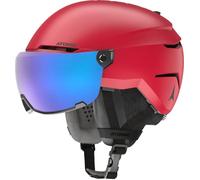 Atomic Savor Visor Stereo - Casco da Sci con Visiera - Rosso - Taglia S - Massimo Assorbimento degli Urti - Sistema di Ventilazione Active Aircon - Specchio di Alta qualità per Una Visione Chiara