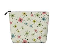 Atomic Stars - Astuccio portatile per cosmetici in canapa finta, grande, impermeabile, da viaggio