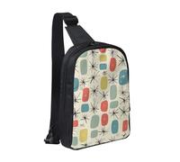 Atomic Stars - Borsa a tracolla per uomo e donna, con stampa retrò, impermeabile, per corridori, allenamento, escursionismo, ciclismo, viaggi