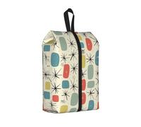 Atomic Stars - Borsa per scarpe da viaggio con stampa retrò, borsa portatile con chiusura a cerniera, unisex, leggera, organizer per scarpe da viaggio per uso domestico, 1 pezzo
