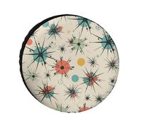 Atomic Stars - Copricerchi per pneumatici con motivo retrò, impermeabile, anti UV, 61 cm, per asse singolo, per camper, camion, SUV, rimorchio, universale, per tutte le stagioni