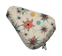 Atomic Stars - Coprisedile per bicicletta con motivo retrò, imbottito, extra largo, per donne e uomini, comodo, impermeabile, con coulisse, adatto per strada, montagna, esercizio fisico