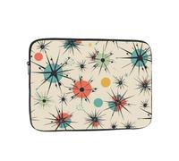 Atomic Stars - Custodia per computer portatile con motivo retrò per donne e uomini, 10 pollici, impermeabile, leggera, per notebook