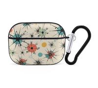 Atomic Stars - Custodia protettiva rigida per AirPods Pro di seconda generazione, con anello portachiavi, custodia protettiva rigida per AirPods Pro di seconda generazione, facile da aprire, colore