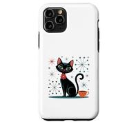 Atomic Stars Kitschy MCM - Tazza da caffè con gatto retrò Custodia per iPhone 11 Pro