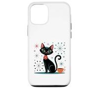 Atomic Stars Kitschy MCM - Tazza da caffè con gatto retrò Custodia per iPhone 12/12 Pro