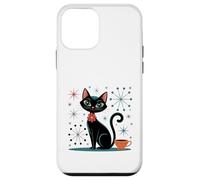 Atomic Stars Kitschy MCM - Tazza da caffè con gatto retrò Custodia per iPhone 12 mini