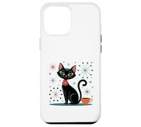 Atomic Stars Kitschy MCM - Tazza da caffè con gatto retrò Custodia per iPhone 12 Pro Max