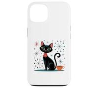 Atomic Stars Kitschy MCM - Tazza da caffè con gatto retrò Custodia per iPhone 13