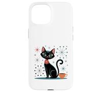 Atomic Stars Kitschy MCM - Tazza da caffè con gatto retrò Custodia per iPhone 15
