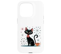 Atomic Stars Kitschy MCM - Tazza da caffè con gatto retrò Custodia per iPhone 15 Pro
