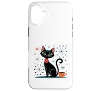 Atomic Stars Kitschy MCM - Tazza da caffè con gatto retrò Custodia per iPhone 16 Plus