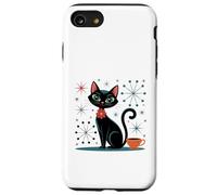 Atomic Stars Kitschy MCM - Tazza da caffè con gatto retrò Custodia per iPhone SE (2020) / 7 / 8