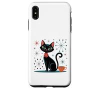 Atomic Stars Kitschy MCM - Tazza da caffè con gatto retrò Custodia per iPhone XS Max