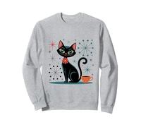 Atomic Stars Kitschy MCM - Tazza da caffè con gatto retrò Felpa