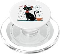 Atomic Stars Kitschy MCM - Tazza da caffè con gatto retrò PopSockets PopGrip per MagSafe