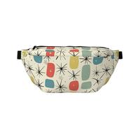 Atomic Stars - Marsupio da viaggio regolabile, regolabile, con motivo retrò, per passeggiate, ciclismo, escursionismo, viaggi